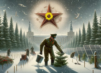 Ökofaschisten-Weihnacht / Illustration: KI DALL-E