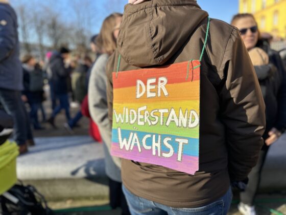 Demonstration Osnabrück bekennt Farbe – für Demokratie, gegen Faschismus, 27.01.2025, Schlossgarten Osnabrück