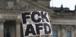 Protestschild FCK AFD