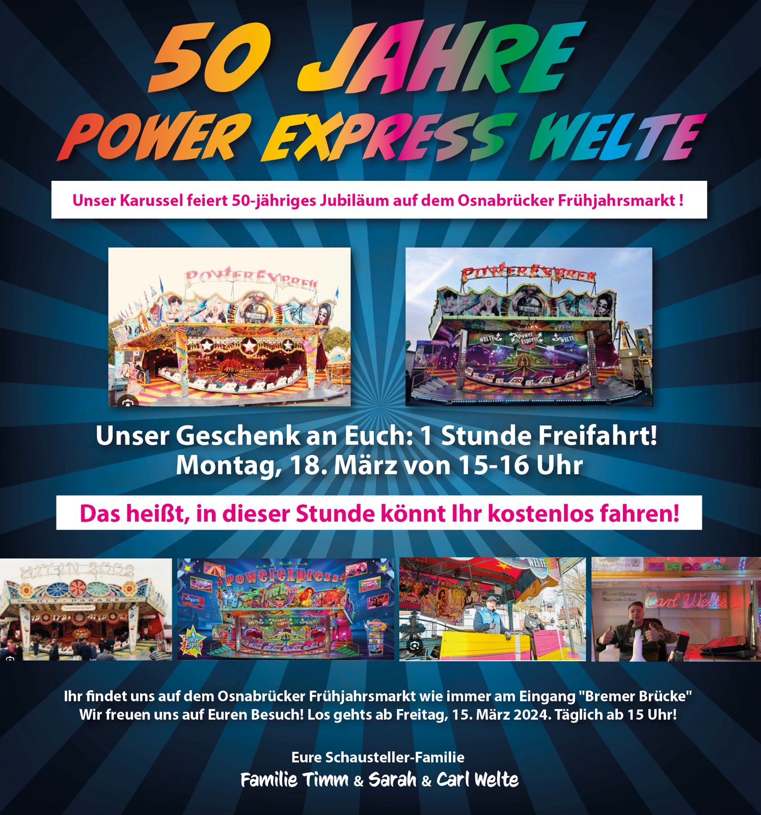 50 Jahre "Welte Power Express": Ein Fahrgeschäft, das Generationen bewegt