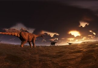 Szene aus der Fulldome-Show „Dinosaurier – Eine Geschichte des Überlebens“