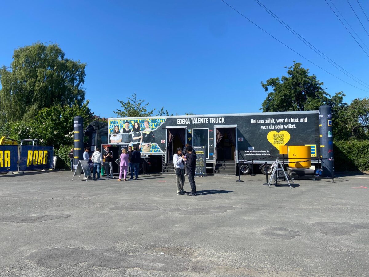 Der Talente-Truck von EDEKA. / Foto: Hannah Meiners