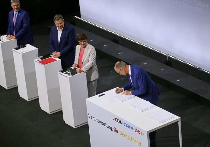 Unterzeichnung Koalitionsvertrag
