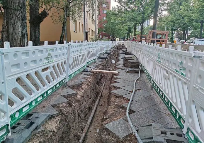 Aufgerissener Bürgersteig