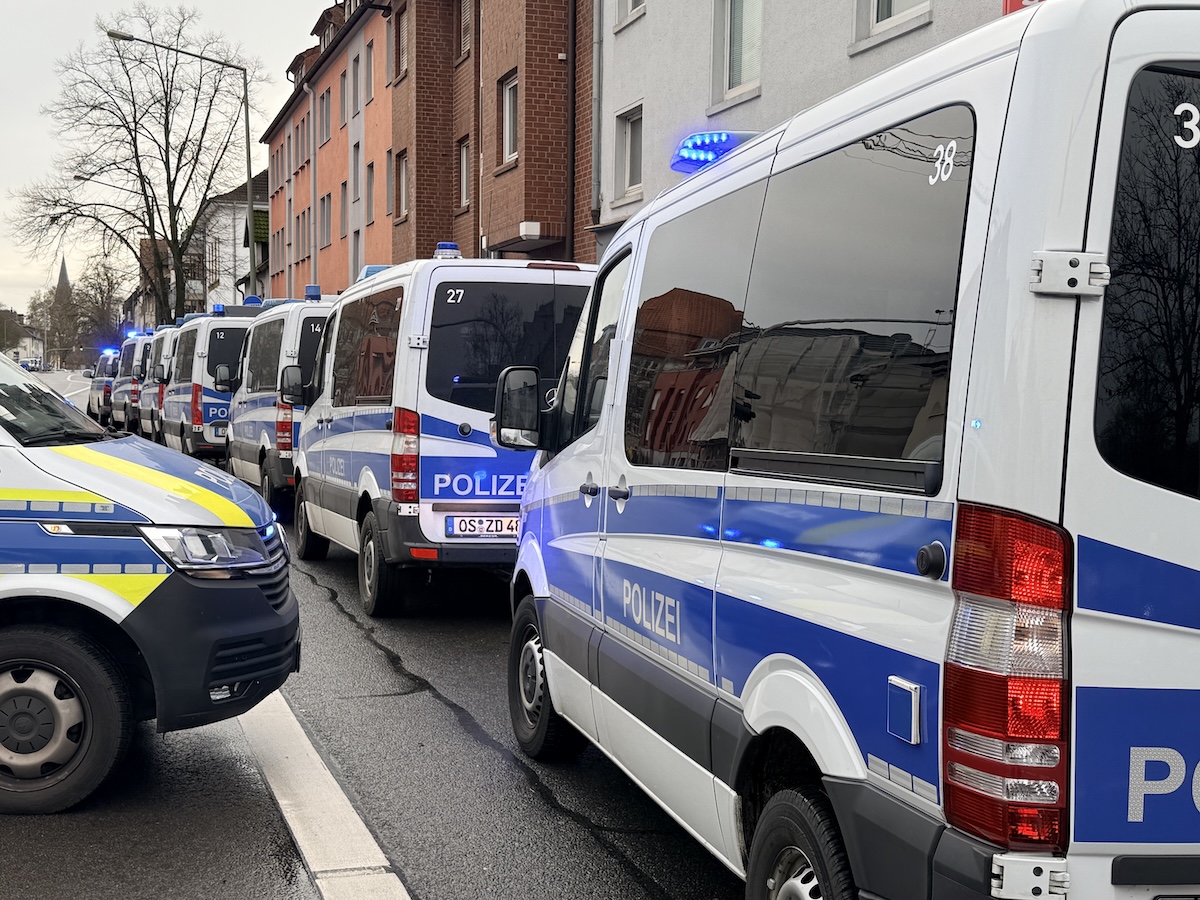 Absperrung der Natruper Straße