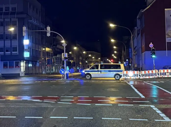 Straßensperre zur Bombenräumung am 17.11.2024, Berliner Platz Osnabrück