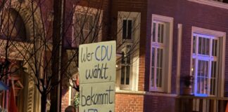 Demonstration gegen CDU und AfD (30.01.2025) in Osnabrück