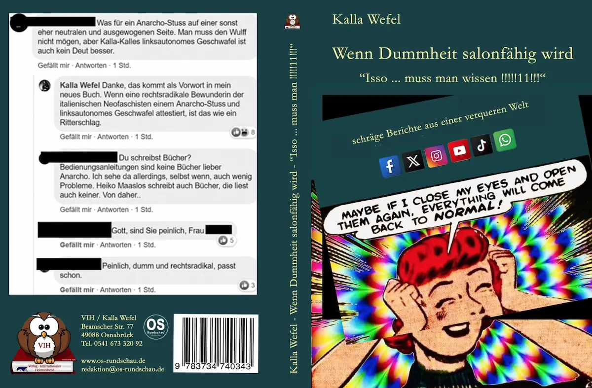 Sechs Jahre nach beaantragtem Projektende soll dieses Buch erscheinen? Lt. dem der Stadtverwaltung vorgelegten Projektnachweis mit zahlreichen bereits bei der HASEPOST veröffentlichten Kolumnen … gefördert mit 2.500 Euro aus der Stadtkasse