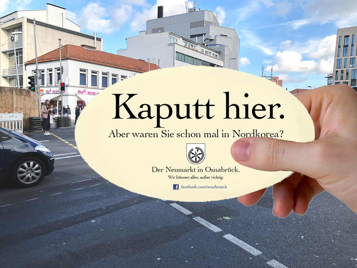 Mit diesem Sticker wirbt Osnabrück ab dem 1. April für den Neumarkt