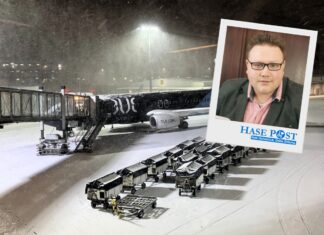 Kommentar: Wenn der Schneesturm ausbleibt, war die Entscheidung trotzdem richtig Schnee am Flughafen Hannover am 09.01.2026. / Foto: Pohlmann