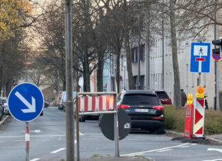 Die Parkstraße ist gesperrt