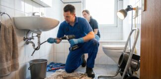 Rohrreinigung im Badezimmer