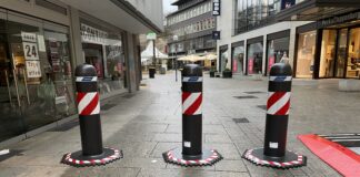 Terrorsperre in der Krahnstraße in Osnabrück. / Foto: Dominik Lapp