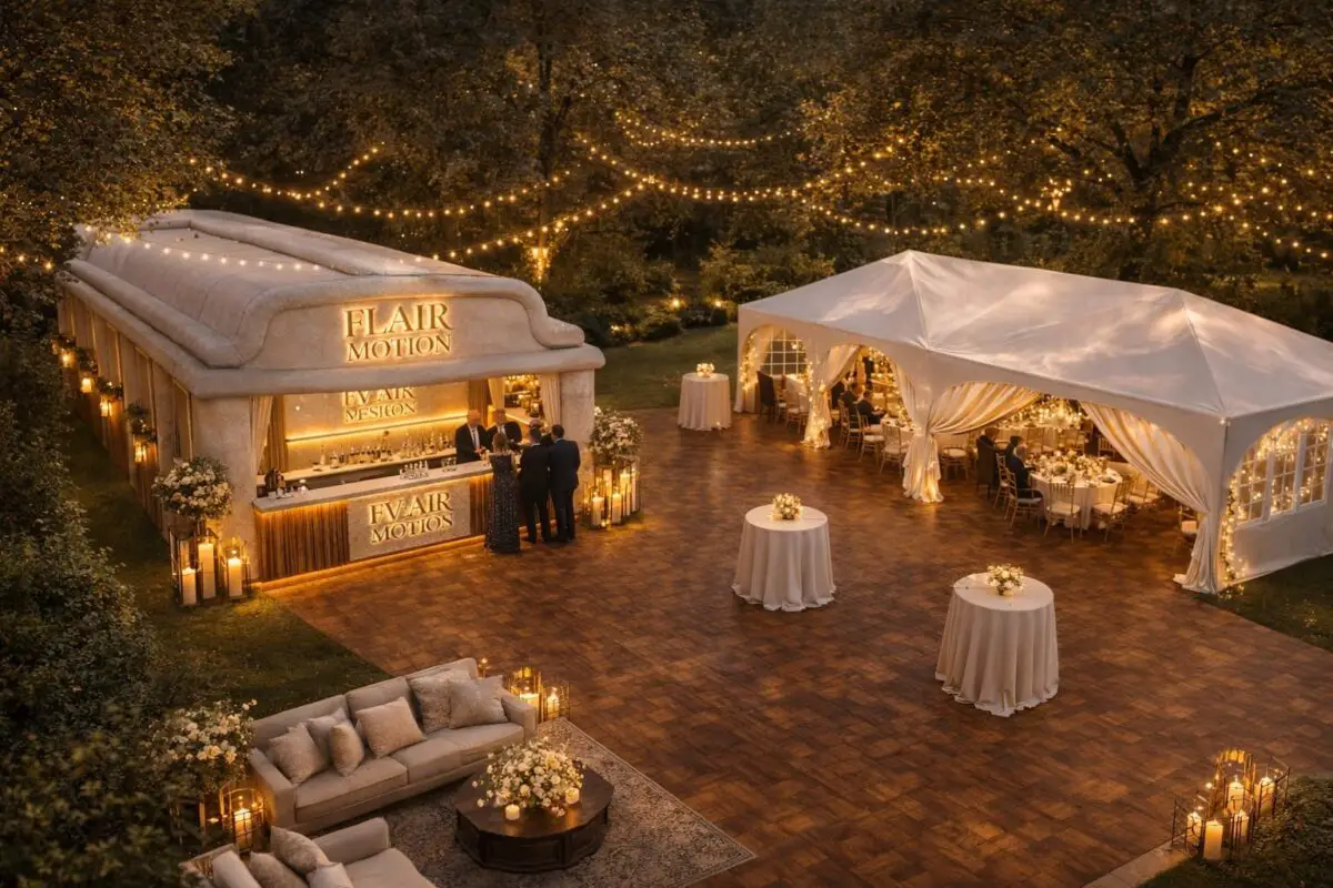 Events mit Stil: Diese Marktlücke soll FlairMotion in der Region Osnabrück füllen Party Setup